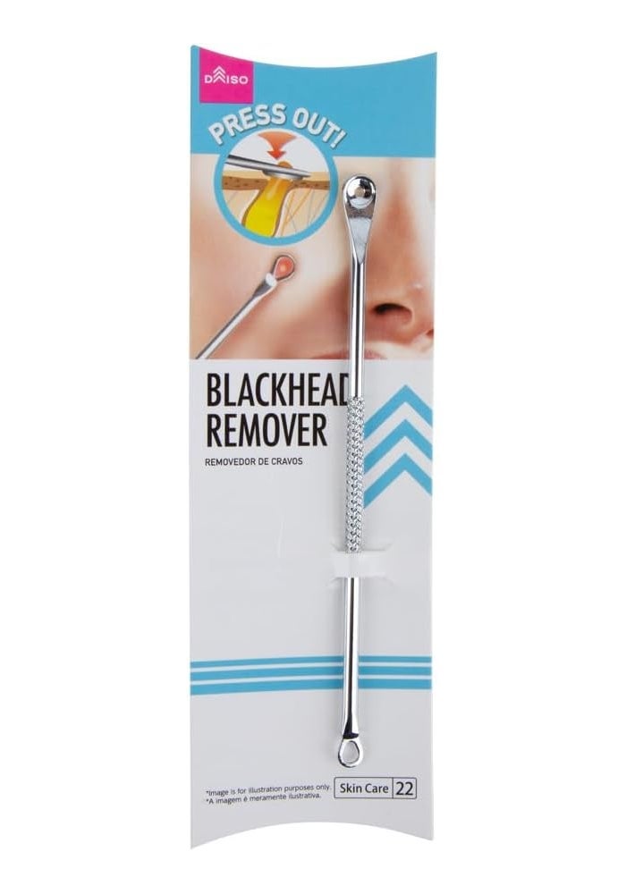 Daiso Stainless Steel Blackhead Extractor Remover Tool - Silver - Image 1